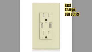 Πρίζα τοίχου USB Fast Charge 15A 120V